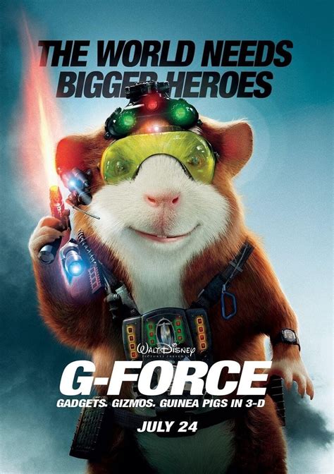 Full credits for G-Force (2009). WALT DISNEY PICTURES and JERRY BRUCKHEIMER FILMS Present "G-FORCE" Directed by HOYT H. YEATMAN JR. Screenplay by THE WIBBERLEYS Based on a Story by HOYT H. YEATMAN JR. & DAVID P.I. JAMES Produced by JERRY BRUCKHEIMER Executive Producers MIKE STENSON CHAD …